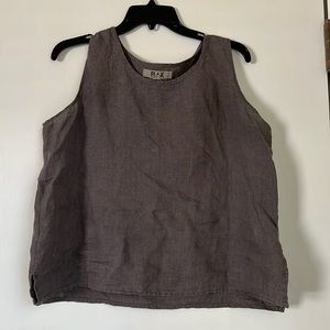 Gray Flax Linen Tank Top